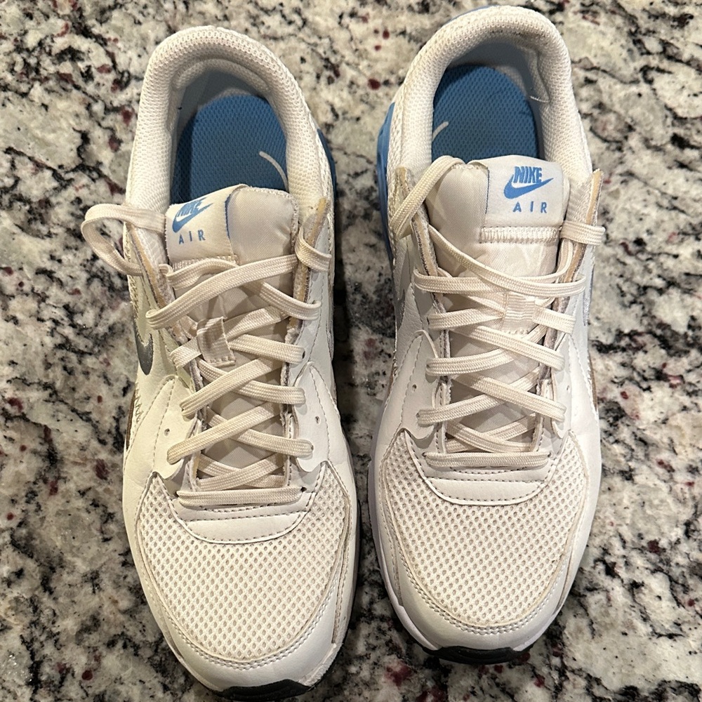 Nike Women's Air White and Blue Athletic Shoes
